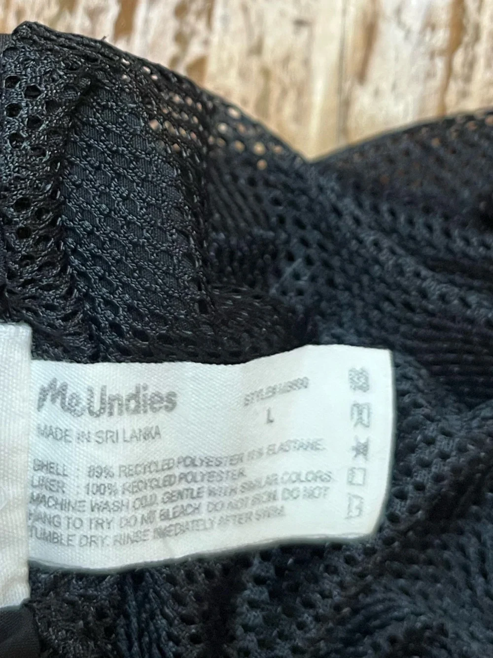 MeUndies Black Drawstring Swim Shorts Size Large